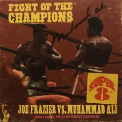 Iconsofboxing.com Ali Autographed Super Rare 8mm Film Album Cover Hand Signed