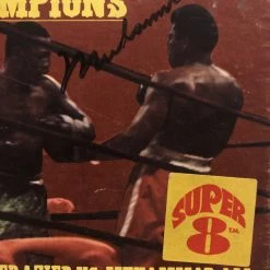 Iconsofboxing.com Ali Autographed Super Rare 8mm Film Album Cover Hand Signed