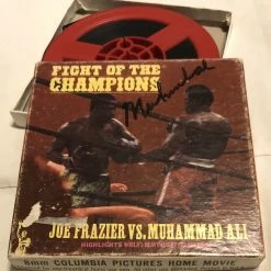 Iconsofboxing.com Ali Autographed Super Rare 8mm Film Album Cover Hand Signed