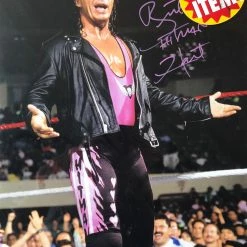 Iconsofboxing.com TOP FIGHTERS Wrestler Brett “the Hitman” Heart WWF, WWE 16x20 Auto Cert JSA