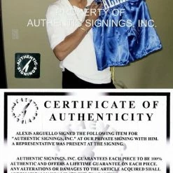 Iconsofboxing.com Alexis Arguello Signed Autographed Boxing Custom Rare Trunks ASI Certified TOP FIGHTERS