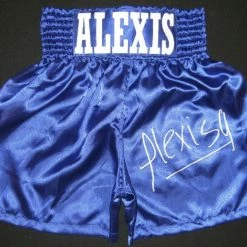 Iconsofboxing.com Alexis Arguello Signed Autographed Boxing Custom Rare Trunks ASI Certified TOP FIGHTERS
