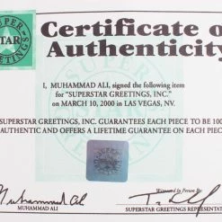 Iconsofboxing.com Muhammad Ali Autographed Vintage Everlast Red Boxing Glove Superstar Greetings Certified SSG BOXING MEMORABILIA