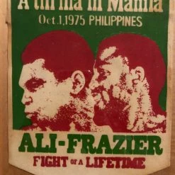 Iconsofboxing.com Muhammad Ali Vs Frazier ORIGINAL Banner From Thrilla In Manila! ULTRA RARE DREAM