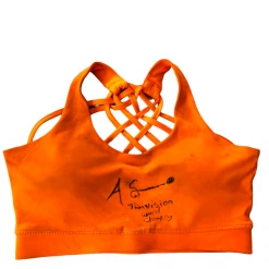 Iconsofboxing.com Amanda Serrano Vs Katie Taylor. Hand Signed Autographed Fight Worn Sports Bra