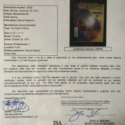 Iconsofboxing.com Muhammad Ali Vintage Autographed Signed Magazine With Full Letter JSA. TOP FIGHTERS