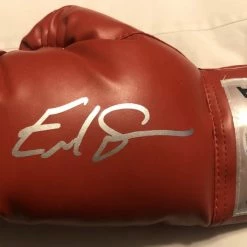 Iconsofboxing.com Errol Spence Jr. Silver Autographed Signed Red Boxing Glove Certified. TOP FIGHTERS