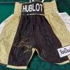 Iconsofboxing.com Floyd Mayweather Jr., Autographed Custom Made HUBLOT Boxing Trunks TOP FIGHTERS