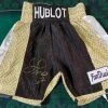 Iconsofboxing.com Floyd Mayweather Jr., Autographed Custom Made HUBLOT Boxing Trunks TOP FIGHTERS