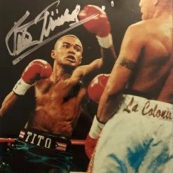 Iconsofboxing.com Felix "Tito" Trinidad Signed Silver Autographed 8x10 Boxing Photo JSA