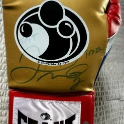 Iconsofboxing.com TOP FIGHTERS Floyd Mayweather Jr. Autographed Gold Grant Signed Boxing Glove PSA/DNA