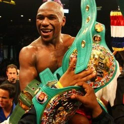 Iconsofboxing.com Floyd Mayweather Jr. Floyd Mayweather Jr Signed Reyes Black Boxing Tunks (Beckett COA)