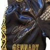 Iconsofboxing.com Autographed Gennady Golovkin Triple GGG Custom Print Boxing Trunks BOXING MEMORABILIA