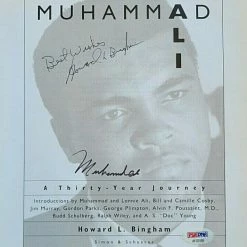 Iconsofboxing.com A Thirty-Year Journey Signed By Muhammad Ali & Bingham W/Letter Of Authenticity