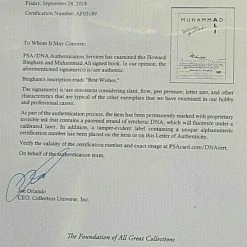 Iconsofboxing.com A Thirty-Year Journey Signed By Muhammad Ali & Bingham W/Letter Of Authenticity