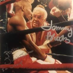 Iconsofboxing.com Junior Poison Jones And Tommy Brooks Dual Autographed Signed 8x10 Boxing Photo. TOP FIGHTERS