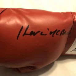 Iconsofboxing.com Kevin McBride Signed Autographed Red And Black Everlast Boxing Glove