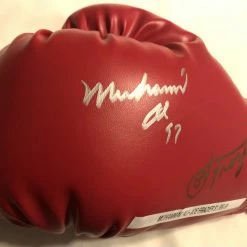 Iconsofboxing.com Muhammad Ali And Joe Frazier Autographed Vintage Everlast Red Boxing Glove SOP Certified
