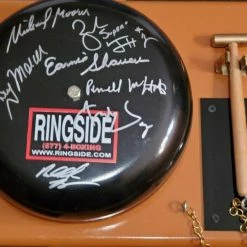 Iconsofboxing.com TOP FIGHTERS MULTI SIGNED RINGSIDE BOXING BELL ZAB JUDAH, MICHAEL MOORER, PERNELL WHITAKER