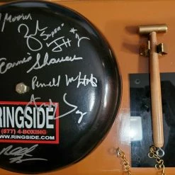 Iconsofboxing.com TOP FIGHTERS MULTI SIGNED RINGSIDE BOXING BELL ZAB JUDAH, MICHAEL MOORER, PERNELL WHITAKER