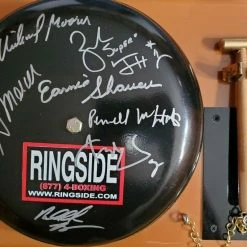 Iconsofboxing.com TOP FIGHTERS MULTI SIGNED RINGSIDE BOXING BELL ZAB JUDAH, MICHAEL MOORER, PERNELL WHITAKER