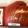 Iconsofboxing.com TOP FIGHTERS Marvin Hagler Autographed Red Everlast Boxing Glove In Rare Gold Signature