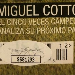 Iconsofboxing.com Miguel Cotto Autographed Authentic Black Signature Rare Magazine. TOP FIGHTERS