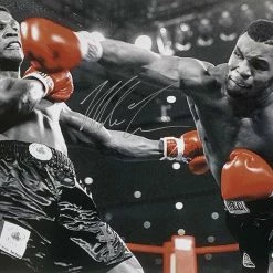 Iconsofboxing.com Mike Tyson Signed 16x20 Boxing Photo Vs. Trevor Berbick JSA ITP