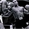 Iconsofboxing.com Mike Tyson Autographed Amazing Rare 16" X 20" Black/White Punching Photograph