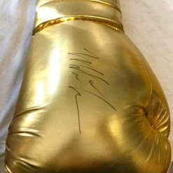 Iconsofboxing.com TOP FIGHTERS Mike Tyson Autographed Huge 22 Inch Gold Boxing Glove