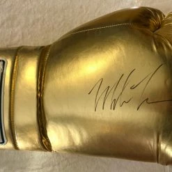 Iconsofboxing.com TOP FIGHTERS Mike Tyson Autographed Huge 22 Inch Gold Boxing Glove