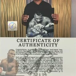 Iconsofboxing.com Mike Tyson Autographed Signed 16x20 Photo W/ White Tiger ASI Proof