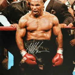 Iconsofboxing.com Mike Tyson Autographed Signed 16x20 Photo "IN RAGE" ASI Proof