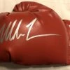 Iconsofboxing.com TOP FIGHTERS Mike Tyson Autographed Red Silver Everlast Boxing Glove JSA Certified