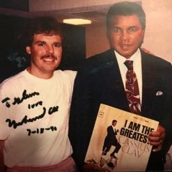 Iconsofboxing.com TOP FIGHTERS Muhammad Ali Autographed Rare Record Album Cover Hand Signed In Blue Ink With Photo Proof