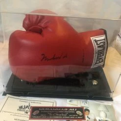 Iconsofboxing.com Muhammad Ali Autographed Red Everlast Old Vintage Boxing Gloves