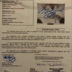 Iconsofboxing.com Muhammad Ali Signed JSA 8x10 Boxing Photo Rare Vintage Autograph