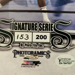 Iconsofboxing.com TOP FIGHTERS Muhammad Ali Signed Color 24x12 Size Rare Autographed Photo Online Authentics