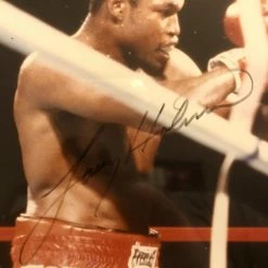 Iconsofboxing.com TOP FIGHTERS Muhammad Ali Vs Larry Holmes Dual Signed JSA 8x10 Boxing Photo Rare Autographed