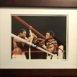 Iconsofboxing.com TOP FIGHTERS Muhammad Ali Vs Larry Holmes Dual Signed JSA 8x10 Boxing Photo Rare Autographed