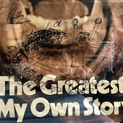 Iconsofboxing.com Muhammad Ali Signed Rare 1 Of 1 Piece HUGE Size B/W Photo Sketch And Dated. BOXING MEMORABILIA