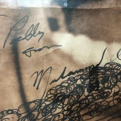 Iconsofboxing.com Muhammad Ali Signed Rare 1 Of 1 Piece HUGE Size B/W Photo Sketch And Dated. BOXING MEMORABILIA