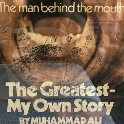 Iconsofboxing.com Muhammad Ali Signed Rare 1 Of 1 Piece HUGE Size B/W Photo Sketch And Dated. BOXING MEMORABILIA