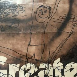 Iconsofboxing.com Muhammad Ali Signed Rare 1 Of 1 Piece HUGE Size B/W Photo Sketch And Dated. BOXING MEMORABILIA