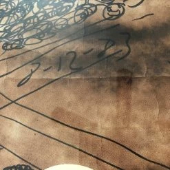 Iconsofboxing.com Muhammad Ali Signed Rare 1 Of 1 Piece HUGE Size B/W Photo Sketch And Dated. BOXING MEMORABILIA