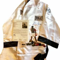 Iconsofboxing.com Muhammad Ali Signed Autographed Custom Painted Boxing Robe BOXING MEMORABILIA