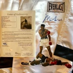 Iconsofboxing.com Muhammad Ali Signed Autographed Custom Painted Boxing Robe BOXING MEMORABILIA