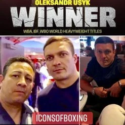 Iconsofboxing.com TOP FIGHTERS Oleksandr Usyk Autographed Rare Boxing Glove, Signed In Person With Photo Proof