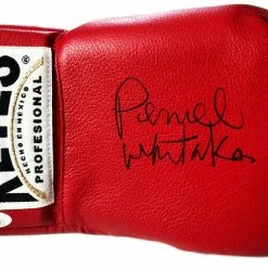 Iconsofboxing.com BOXING MEMORABILIA Pernell Whitaker Signed Red Rare Reyes Boxing Glove JSA