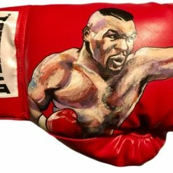 Iconsofboxing.com Mike Tyson Rare Original Hand Painted Art On A Leather Everlast Boxing Glove